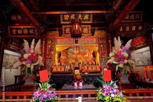 Tainan Grand Mazu Temple, a 17th-century colorful and traditional place of worship in Tainan, Taiwan 