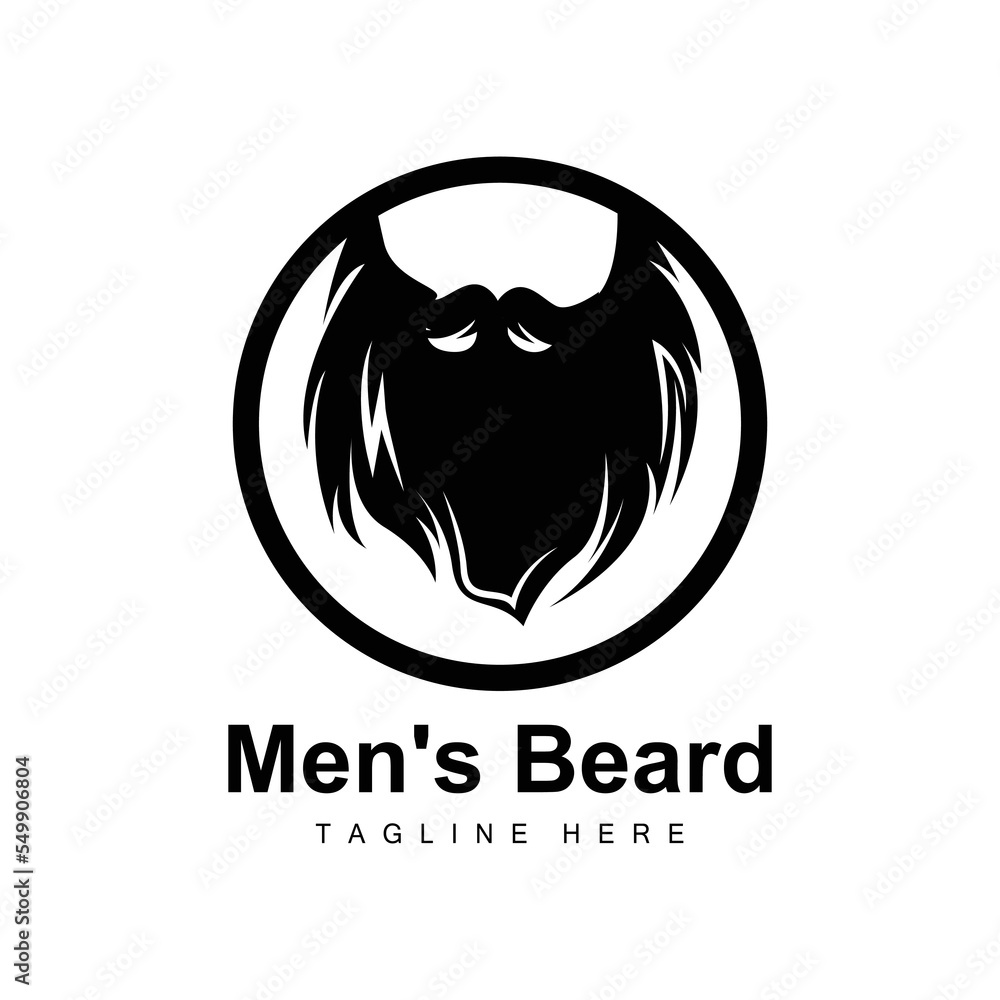 Beard Logo, Vector Barbershop, Design For Male Appearance, Barber, Hair, Fashion