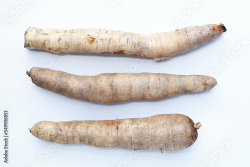 Cassava on a white background.