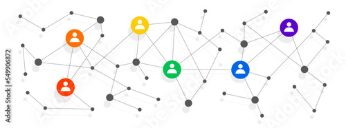 Network user communication structure connect dots and lines background template. Tech linked global digital database graphic vector.