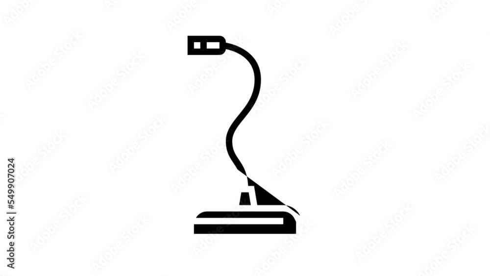 mike mic microphone line icon animation mike mic microphone line icon animation