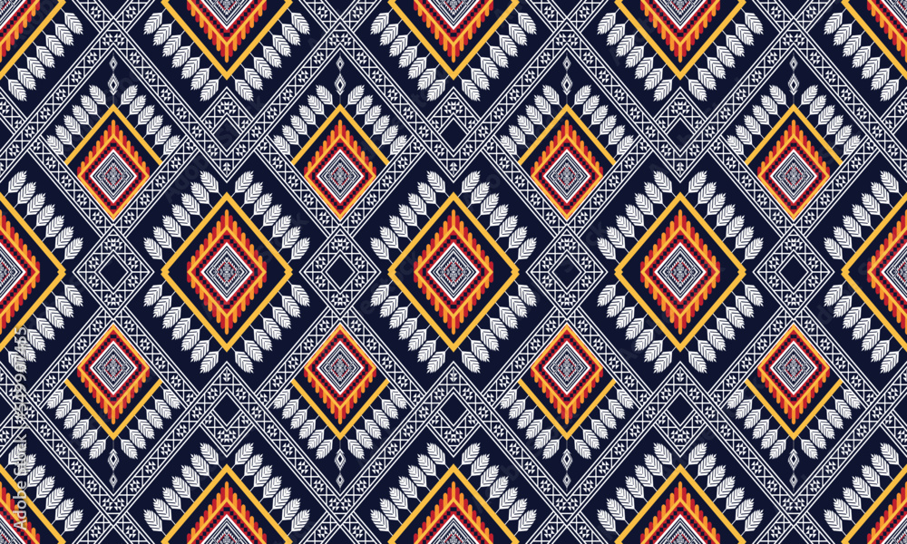 Geometric ethnic flower pattern for background,fabric,wrapping,clothing,wallpaper,Batik,carpet,embroidery style. Geometric ethnic flower pattern for background,fabric,wrapping,clothing,wallpaper,Batik,carpet,embroidery style.