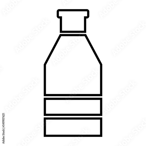 Disposable bottle, distilled water, icon, 