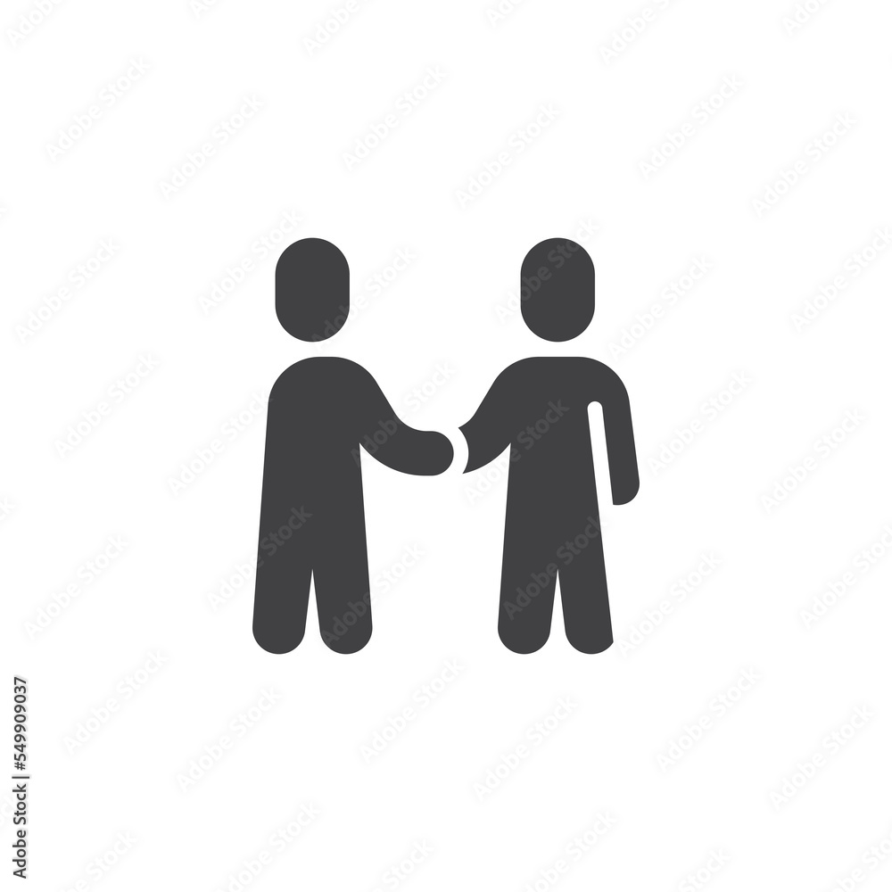 Two people handshake vector icon Two people handshake vector icon