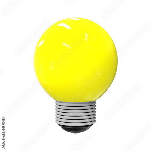 light bulb icon 3d illustrator