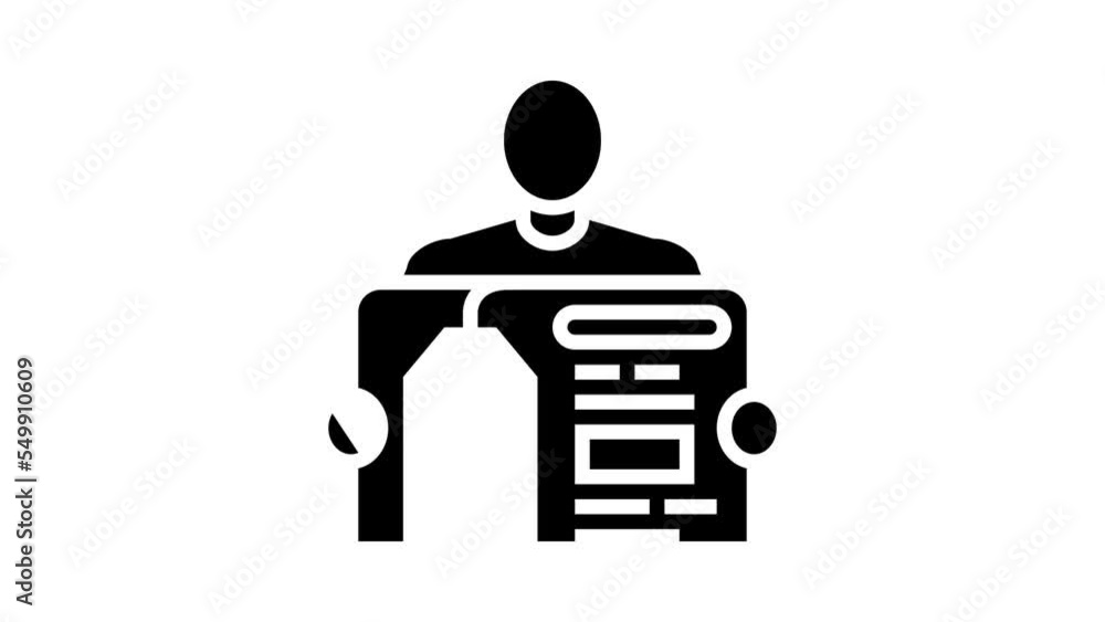 influencer affiliate marketing glyph icon animation