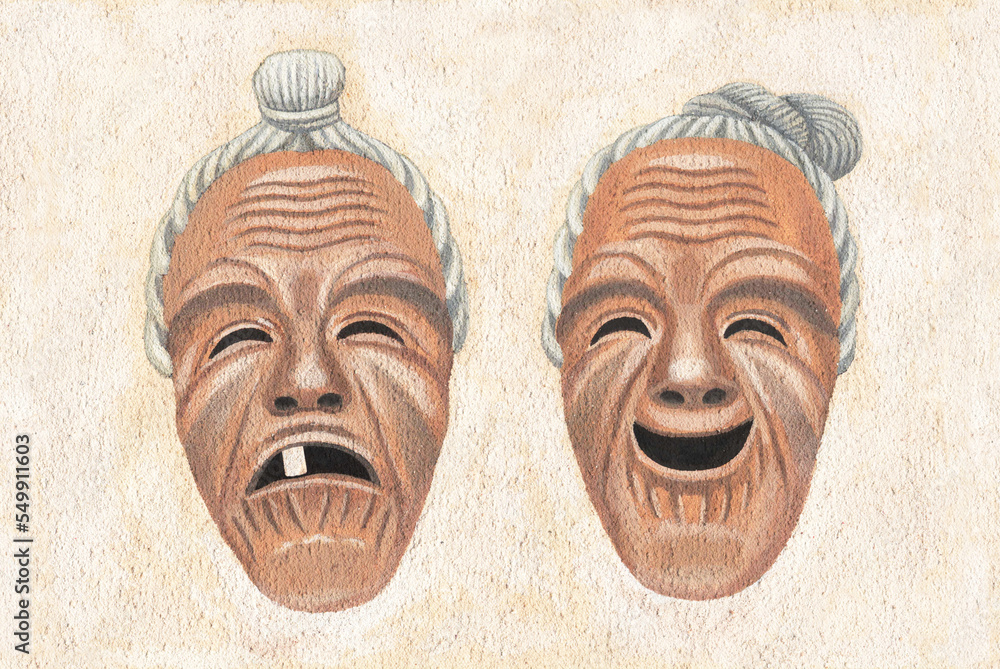 アンガマの面 アンガマの面