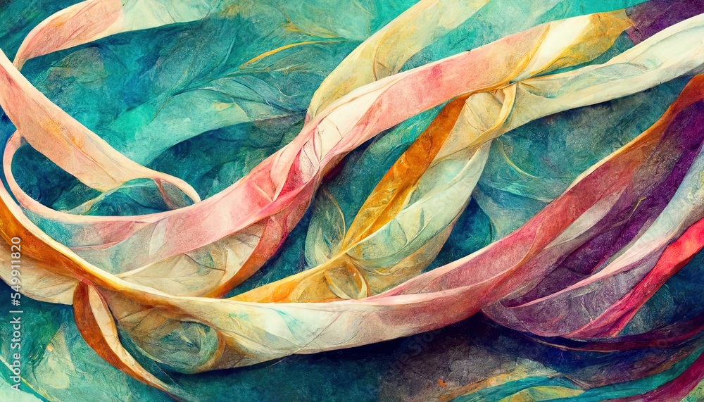 Abstract ribbon soft colors as background wallpaper