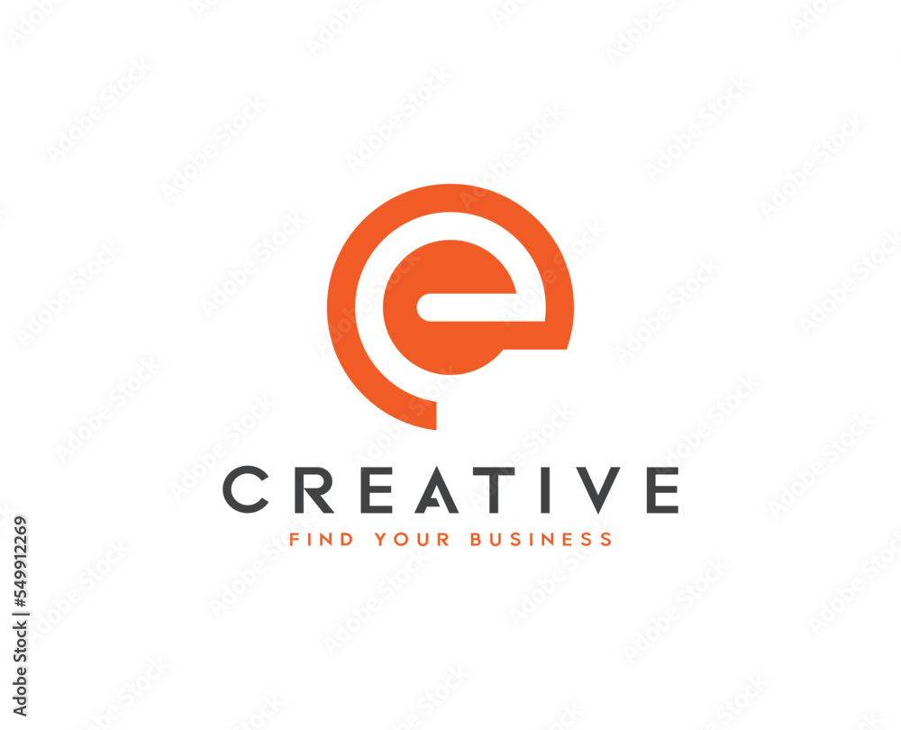 E Negative Space Logo design Business logo E Negative Space Logo design Business logo