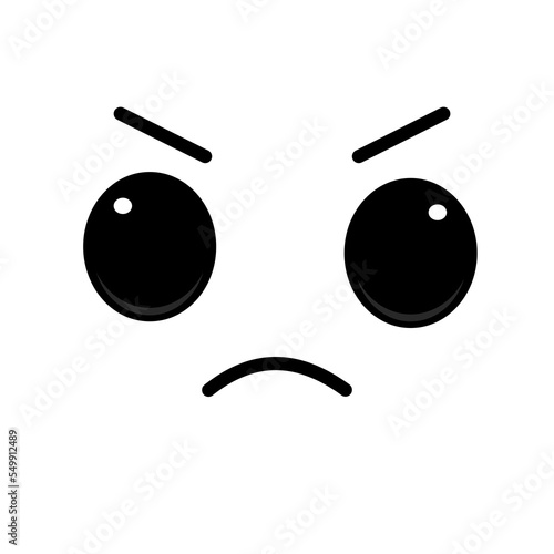 the evil face of the character