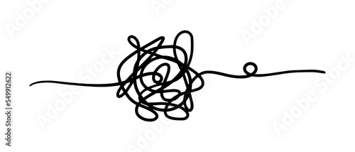hand drawn of tangle scrawl sketch. Abstract scribble, Vector illustration.
