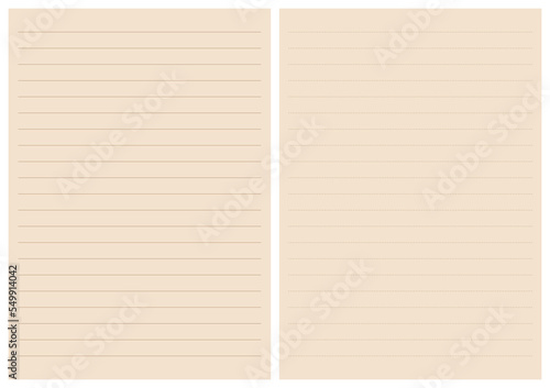 Notebook Paper Background, Abstract pattern simple shape, Line background set, vector illustration.