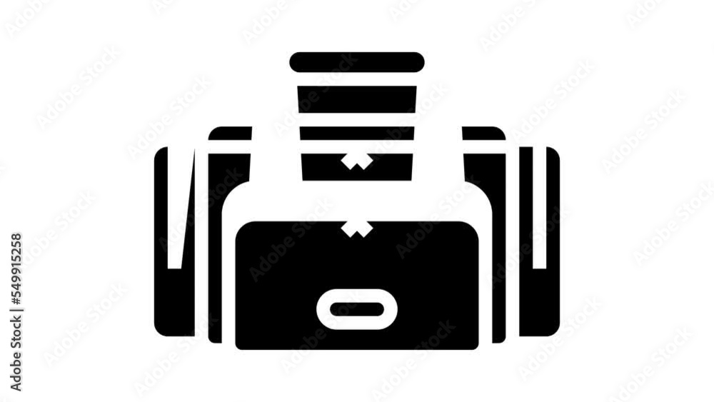 camp bag glyph icon animation camp bag glyph icon animation