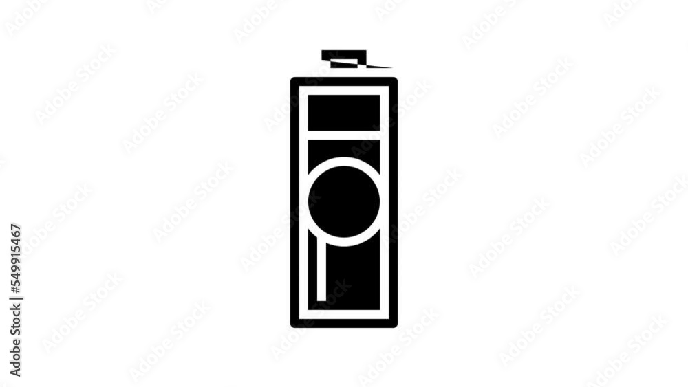 charge battery power energy line icon animation charge battery power energy line icon animation