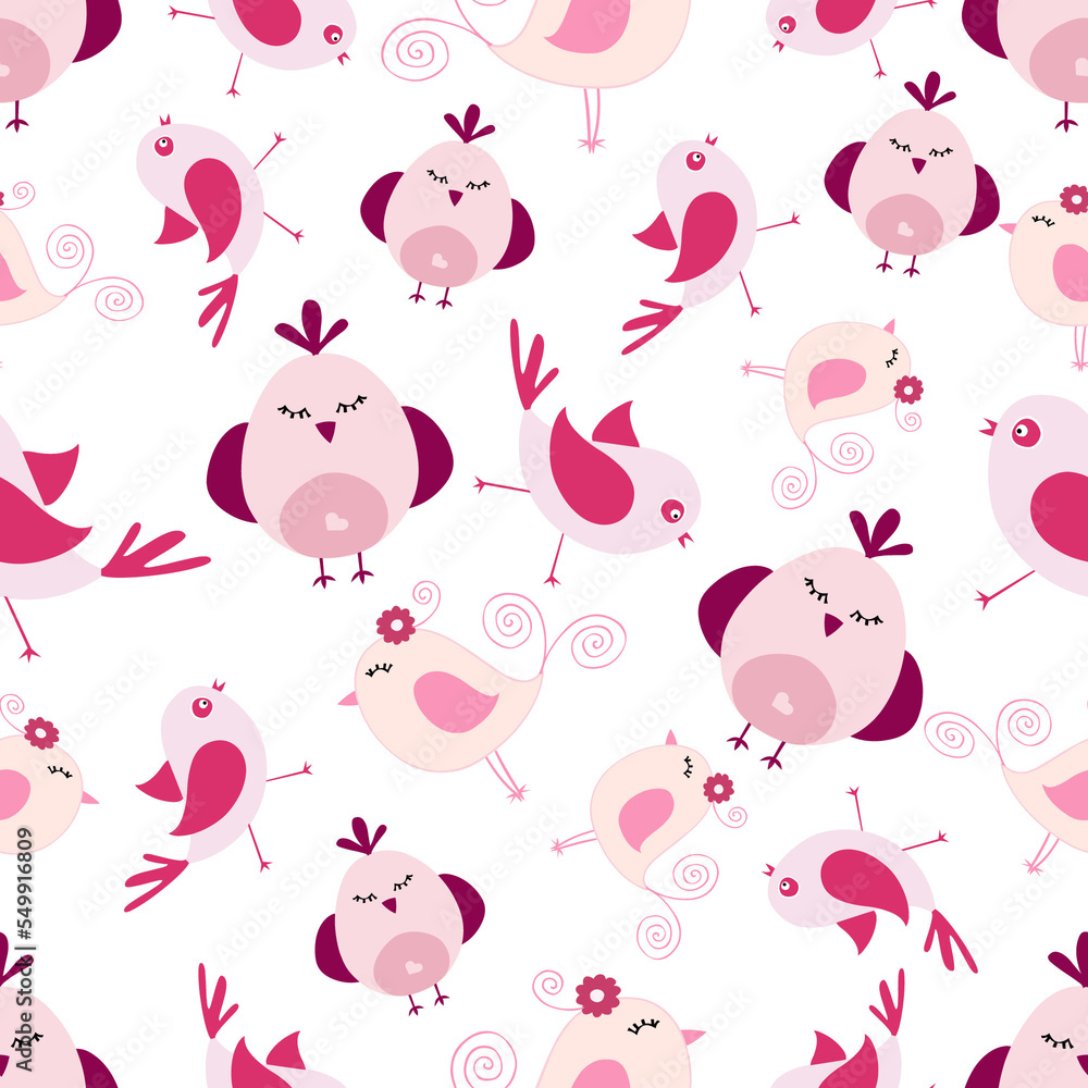 Cute Bird Seamless Pattern Background Wallpaper Cute Bird Seamless Pattern Background Wallpaper