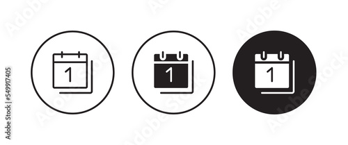 calendar icon. Vector month date Schedule time Meeting Deadlines. happy new year icon