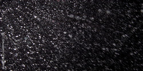 rain, drops, snow fall winter black night background for lightening - screen mode effect on top of photography