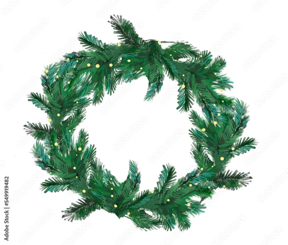 Christmas wreath isolated on white, png illustration, transparent background, holidays. Christmas wreath isolated on white, png illustration, transparent background, holidays.