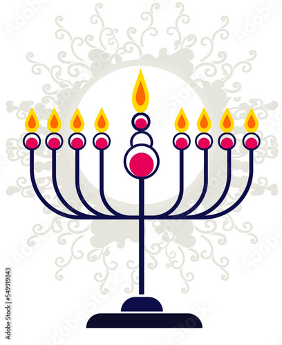 symbolic candlestick at a Jewish festival
