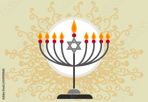 symbolic candlestick at a Jewish festival