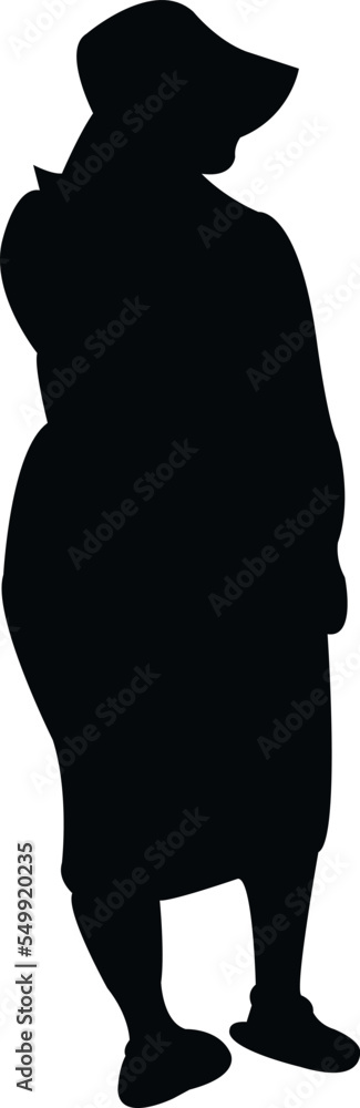 a woman standing body, silhouette vector a woman standing body, silhouette vector