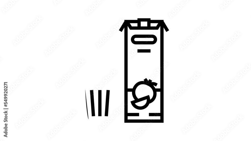 juice tomato line icon animation juice tomato line icon animation