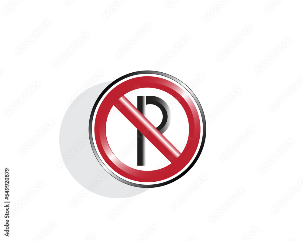 a vector design of a no parking sign in the form of a red circle and there is the letter P inside the circle, this symbol is usually found on the street or in semi-public places a vector design of a no parking sign in the form of a red circle and there is the letter P inside the circle, this symbol is usually found on the street or in semi-public places