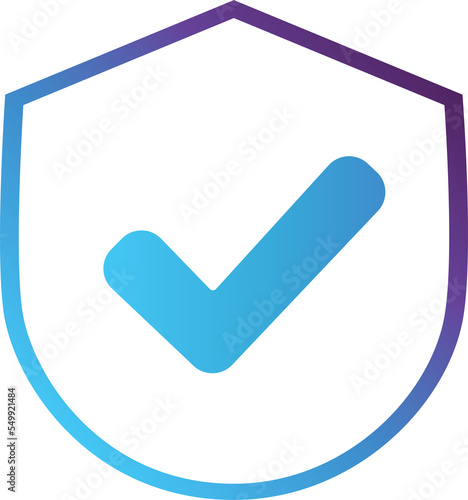 checkmark shield modern gradient icon