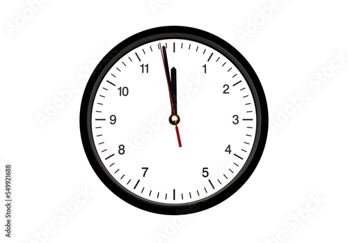 Wall clock isolated on white background