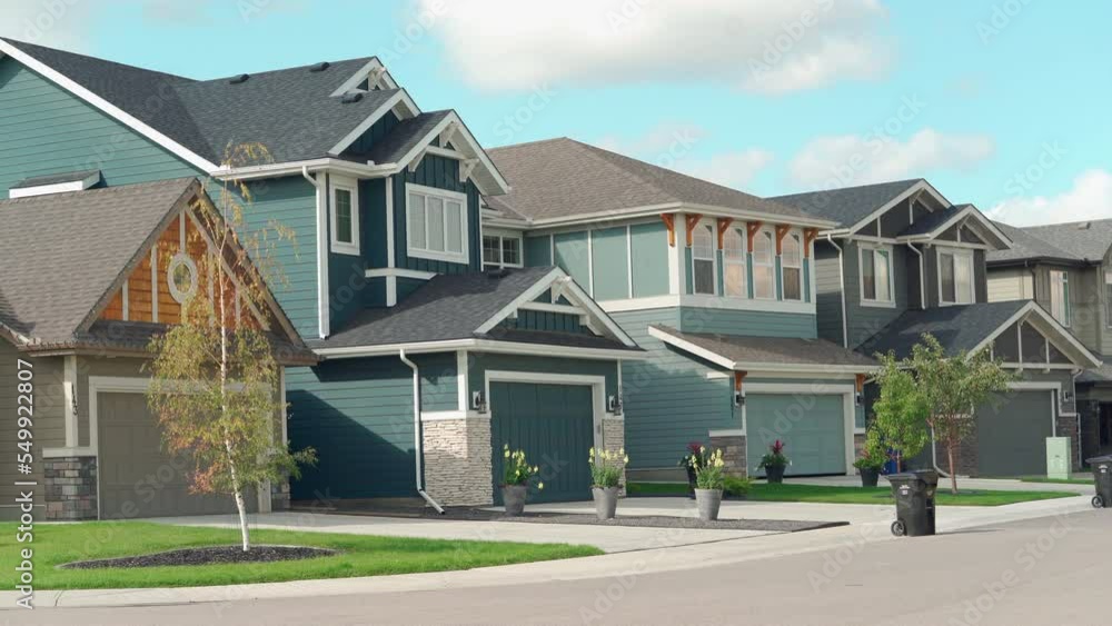 Homes in suburb on calm street Homes in suburb on calm street