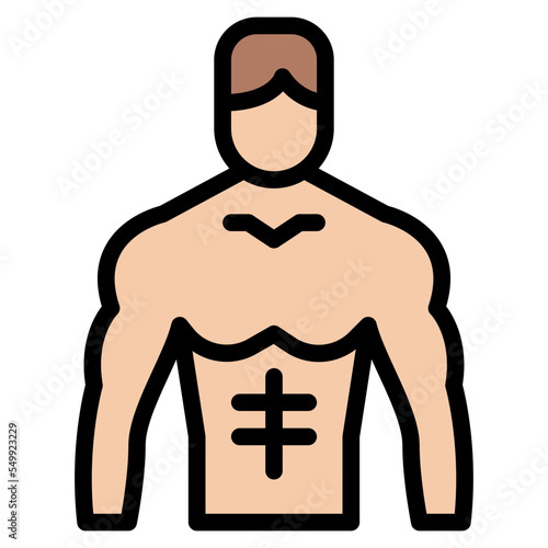 skinny man healthy fit strong icon