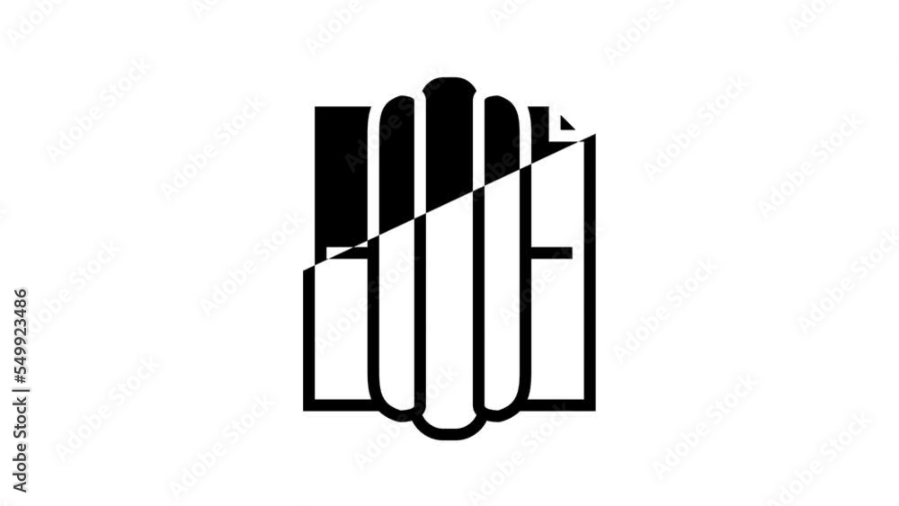hot dog street food line icon animation hot dog street food line icon animation