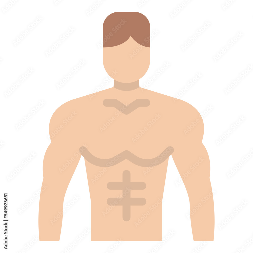 Fototapeta premium skinny man healthy fit strong icon