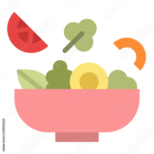 salad vegetable diet healthy icon