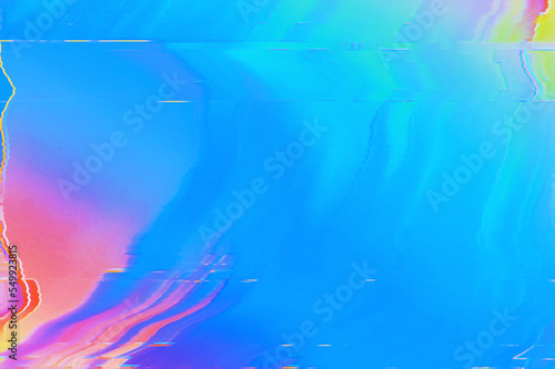 Abstract purple pink green pastel rainbow wavy background interlaced digital Distorted Motion glitch effect. Futuristic striped glitched cyberpunk design Retro rave 90s unicorn candy colors aesthetic
