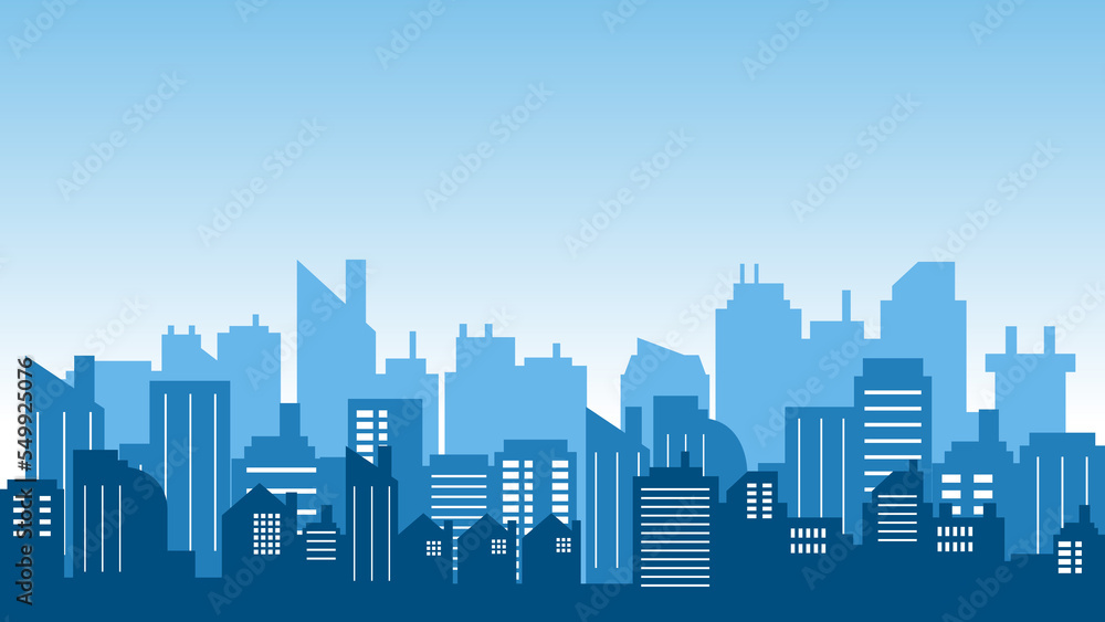 Vector background with morning in the city