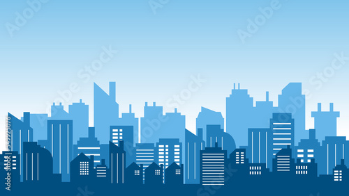 Vector background with morning in the city