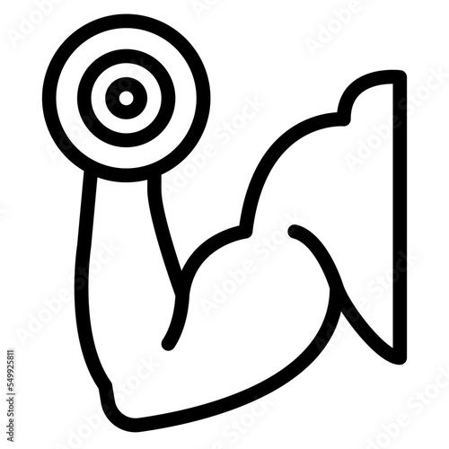 muscle hand dumbbell excercise icon