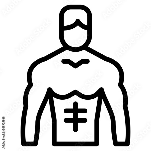 skinny man healthy fit strong icon