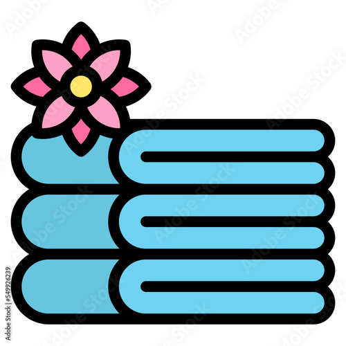 towels spa massage relax icon