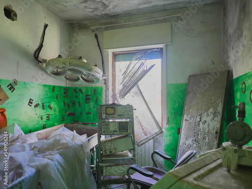A picture of an abandoned hospital