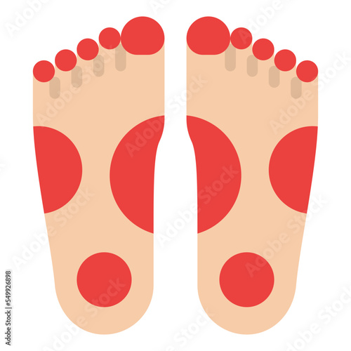 foot reflexology chart massage icon