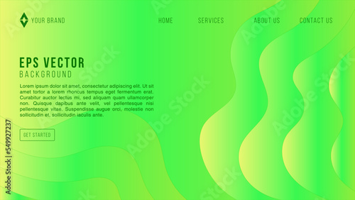 Green Papercut Web Design Abstract Background EPS 10 Vector For Website, Landing Page, Home Page, Web Page