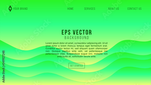 Green Papercut Web Design Abstract Background EPS 10 Vector For Website, Landing Page, Home Page, Web Page