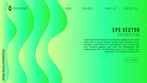 Green Papercut Web Design Abstract Background EPS 10 Vector For Website, Landing Page, Home Page, Web Page