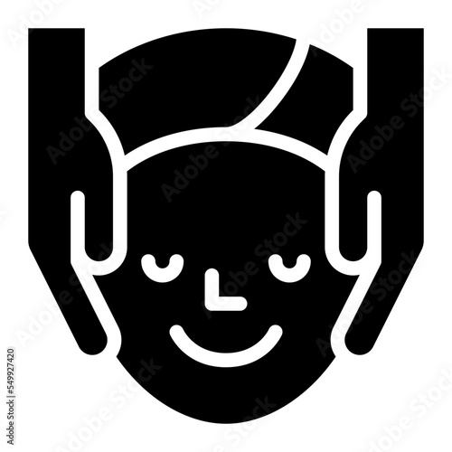 facial massage relax treatment icon