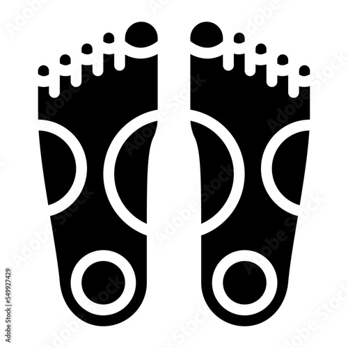 foot reflexology chart massage icon