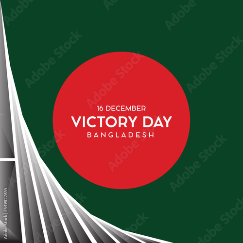 16 December Victory Day Bangladesh Vector Illustration with National Martyrs' Monument called Sriti Shoudho.
Victory Day Banner, Poster, Greeting Card Template Design. Victory Day Background