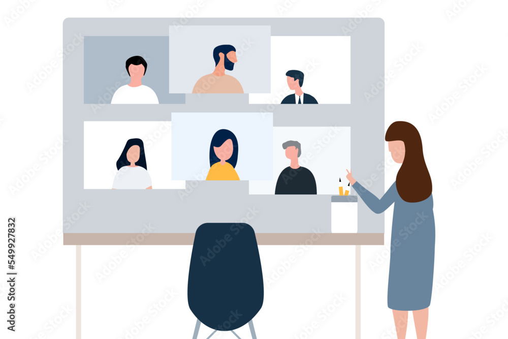 people meeting online video cell with computer notebook, work from home concept.
people meeting online video cell with computer notebook, work from home concept.
