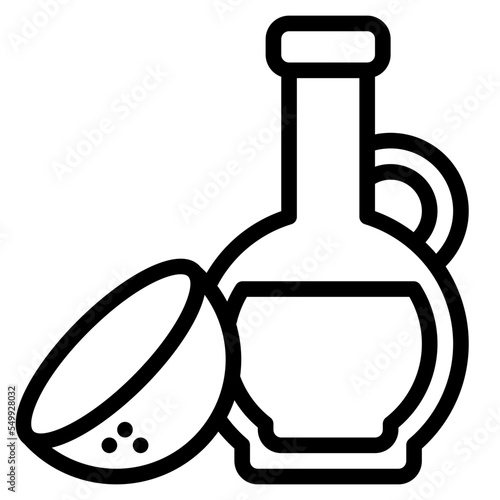 coconut oil aroma massage spa icon